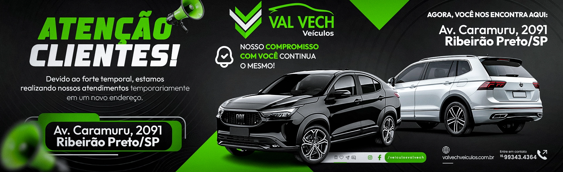 Banner Aviso de novo endereço